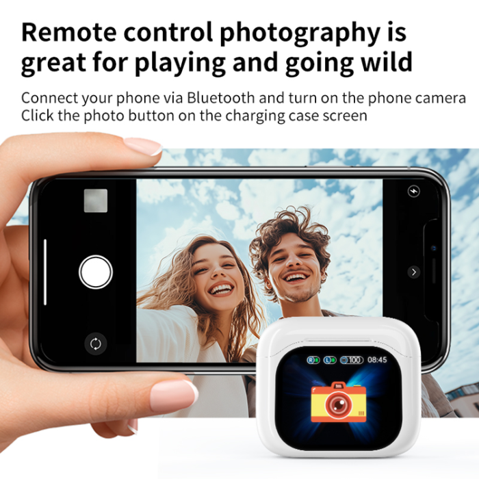 A-One Brand - TWS Trådlösa Bluetooth-Hörlurar In-Ear HD Touch Screen Laddningsfodral LX-50