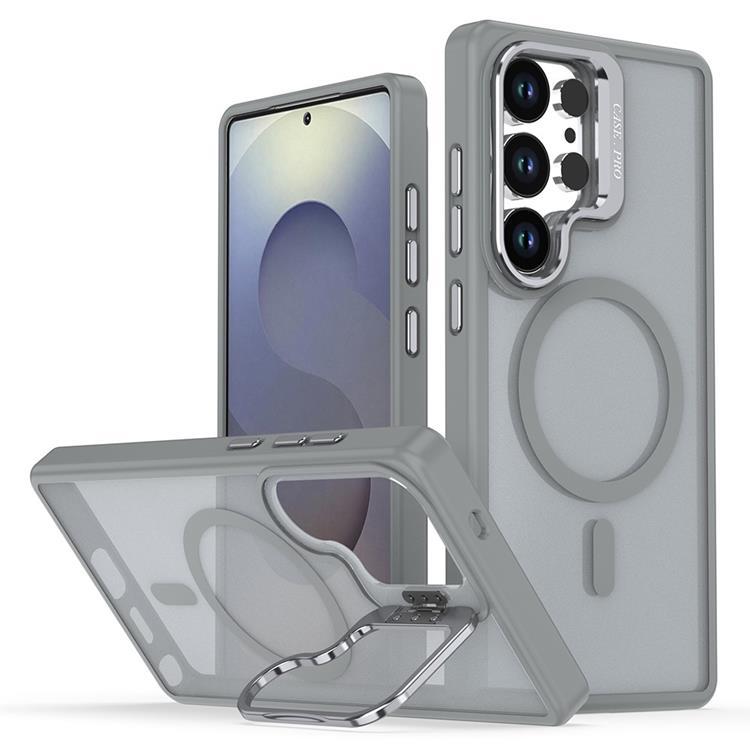 Galaxy S26 Ultra Mobilskal MagSafe Kickstand - Grå (Grå) | 2353 | AlltMobil