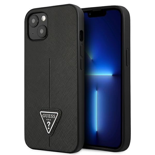 GUESS iPhone 14 Plus Skal Saffiano Triangle Logo - Svart | 2353 | AlltMobil