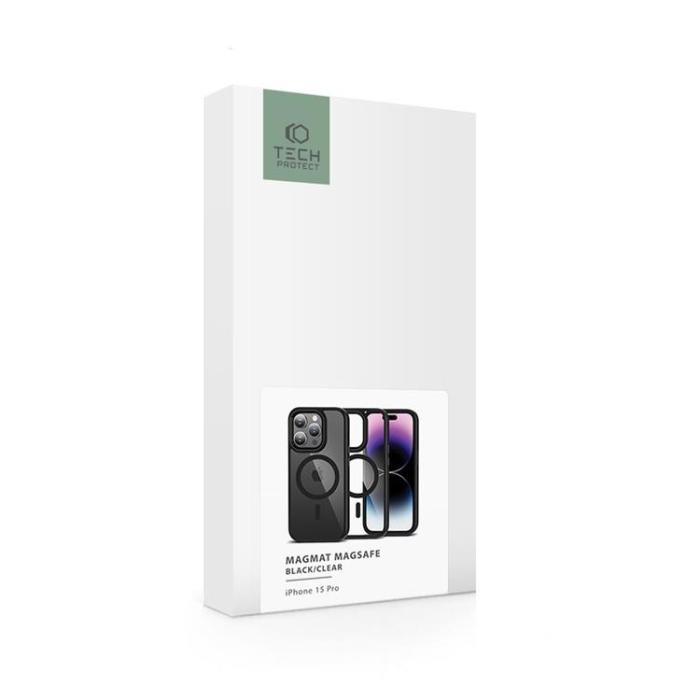 Tech-Protect - Tech-Protect iPhone 15 Pro Max Mobilskal Magsafe Magmat - Svart