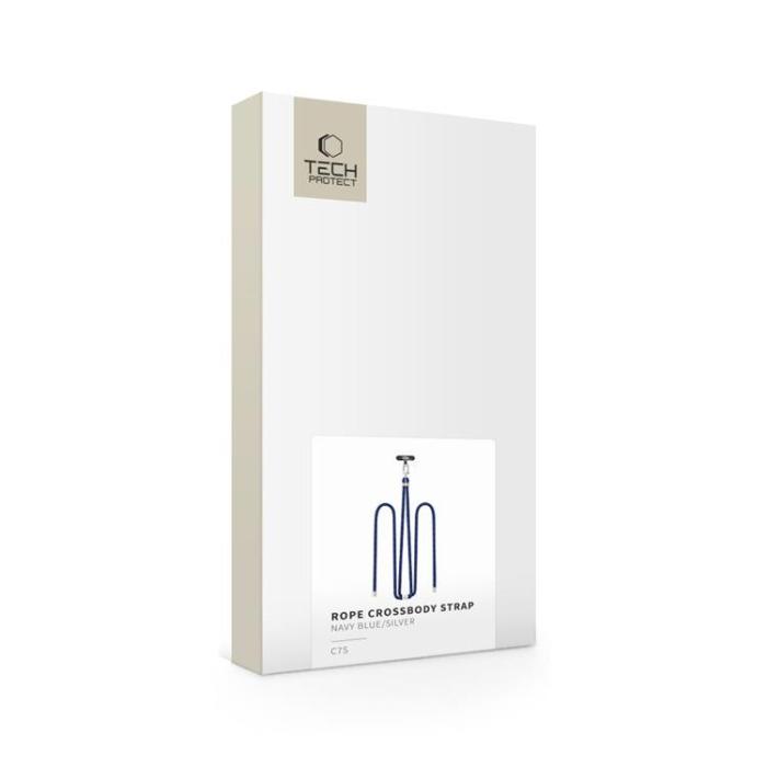 Tech-Protect - Tech-Protect Mobilrem Crossbody C7S - Marinblå/Silver