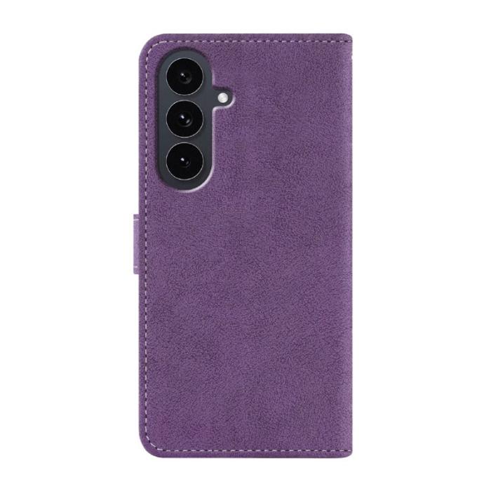 OEM - Samsung Galaxy S26 Plånboksfodral Retro Konstläder - Lila