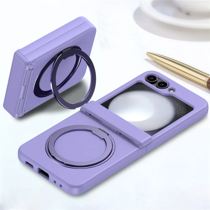 A-One Brand - Galaxy Z Flip 7 Mobilskal Magsafe Spring Hinge - Lila