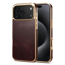DENIOR - DENIOR iPhone 17 Pro Max Mobilskal Äkta Läder Electroplating