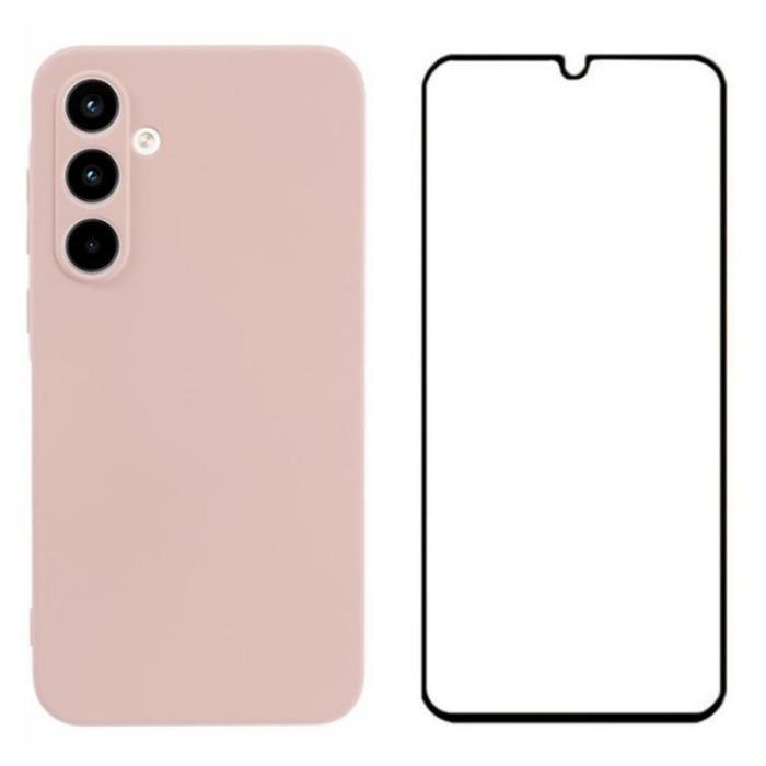 WANLONFENG - WANLONFENG Mobilskal till Samsung Galaxy A55 5G TPU RB2 Serie - Rosa