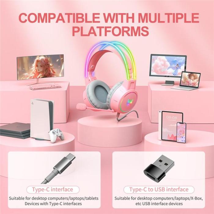 ONIKUMA - ONIKUMA Over-Ear Gaming Hörlurar Trådbundna 3.5mm X15 Pro