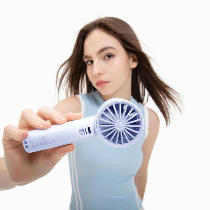 Jisulife - Jisulife Bärbar USB Handfläkt 4000 mAh Fan 10 - Blå