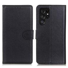 OEM - Pl&aring;nboksfodral f&ouml;r Samsung Galaxy S26 Ultra Konstl&auml;der - Svart