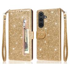 OEM - Mobilfodral f&ouml;r Samsung Galaxy S26 St&auml;llfunktion Konstl&auml;der - Guld