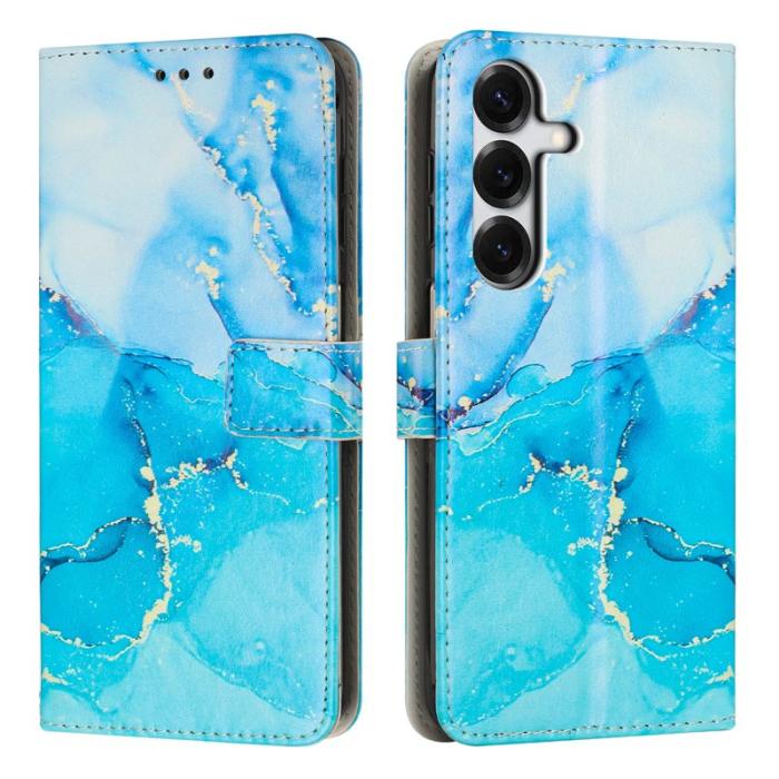 OEM - Plånboksfodral för Samsung Galaxy S26 Ställfunktion Konstläder - Blå/Grön