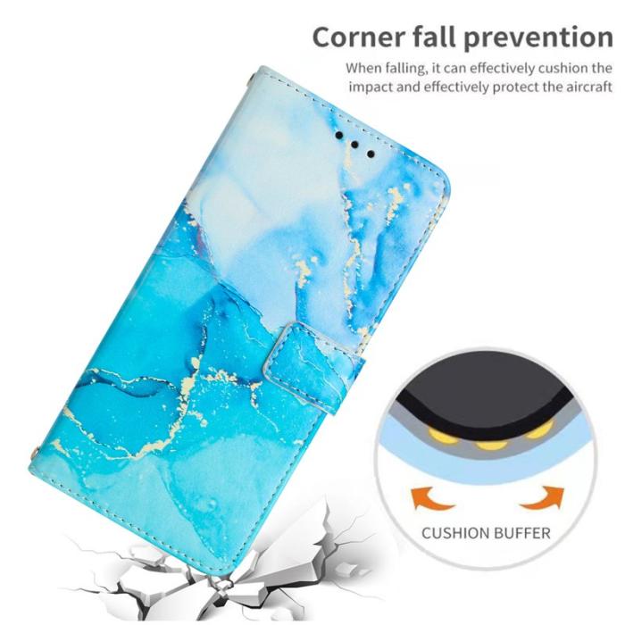 OEM - Plånboksfodral för Samsung Galaxy S26 Ställfunktion Konstläder - Blå/Grön