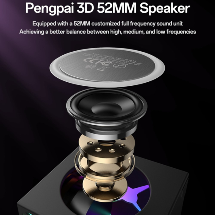 Yesido - YESIDO 5W TWS Högtalare Bluetooth med RGB-Belysning YSW34