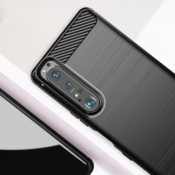 UTGATT5 - Sony Xperia 1 III Skal Carbon Flexible - Svart