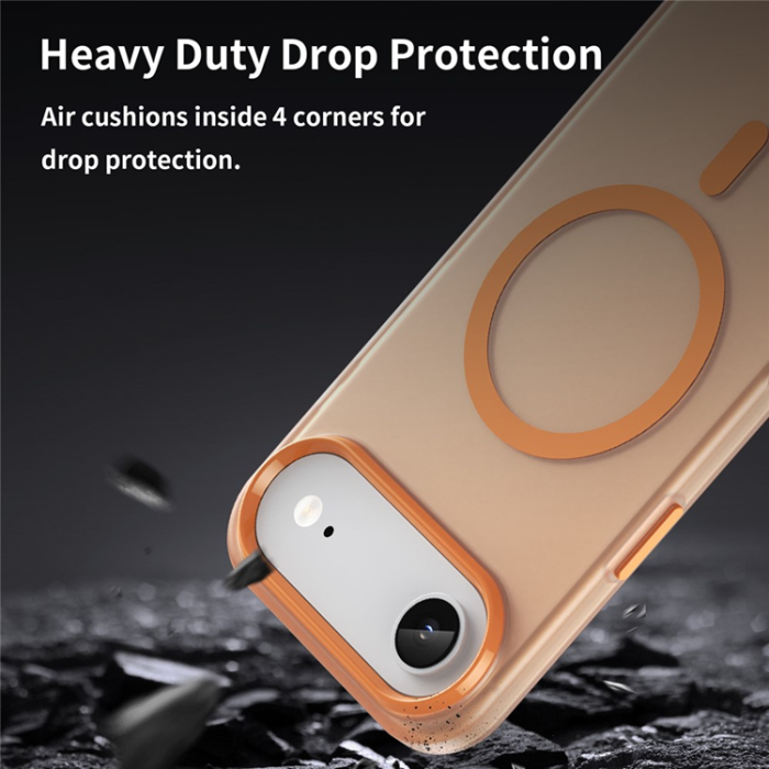A-One Brand - iPhone 17 Air Mobilskal MagSafe Slim Matte Translucent - Orange