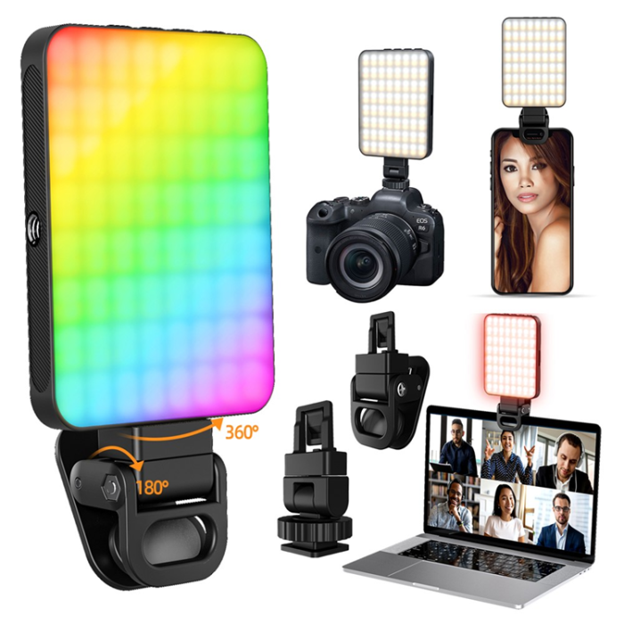 OEM - Magnetisk RGB-Fyllnadslampa Videokonferensbelysning för Mobil XJ77-RGB