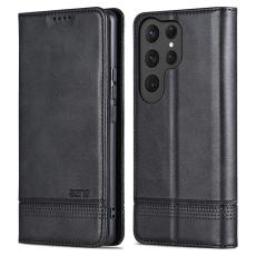 AZNS - AZNS Samsung Galaxy S25 Ultra Pl&aring;nboksfodral Konstl&auml;der - Svart