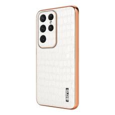 AZNS - AZNS Samsung Galaxy S25 Ultra Fodral KonstL&auml;der - Vit