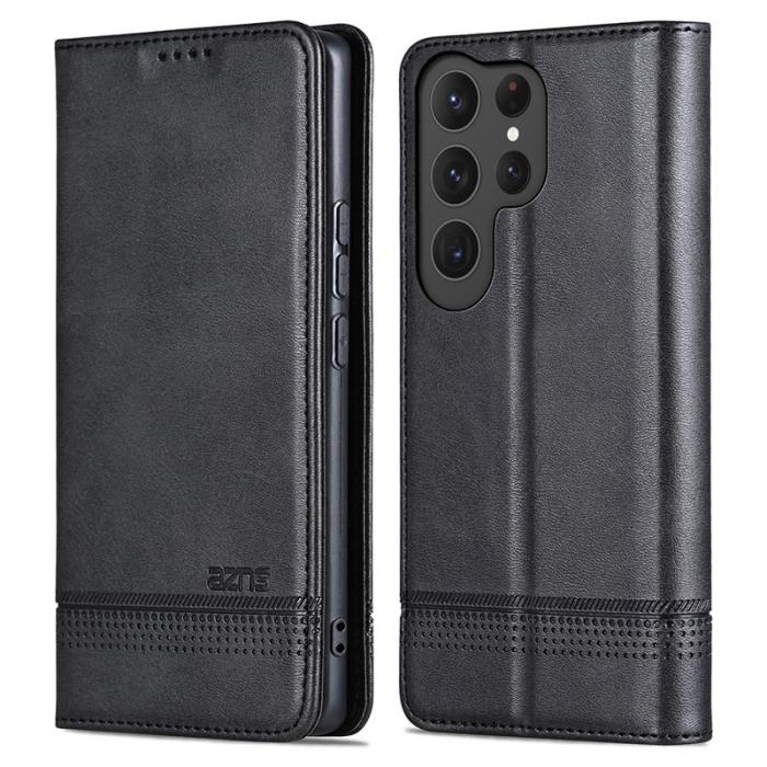 AZNS - AZNS Samsung Galaxy S25 Ultra Plånboksfodral Konstläder - Svart
