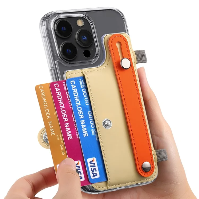 A-One Brand - Korthållare Kickstand PU-läder - Gul
