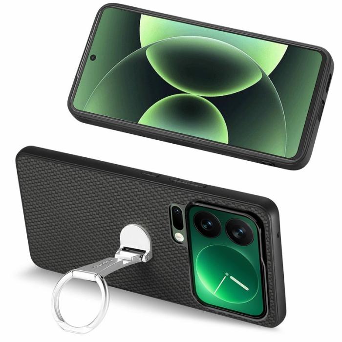 CASENEO - CASENEO C1-19 Xiaomi 17 Pro Max Fodral KonstLäder - Svart