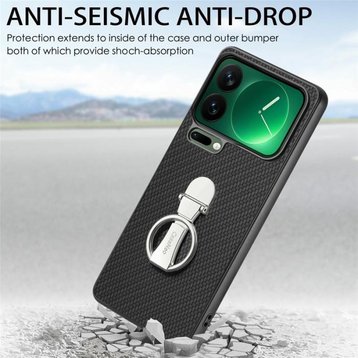 CASENEO - CASENEO C1-19 Xiaomi 17 Pro Max Fodral KonstLäder - Svart