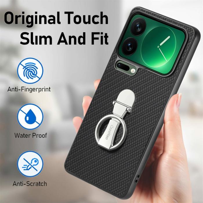 CASENEO - CASENEO C1-19 Xiaomi 17 Pro Max Fodral KonstLäder - Svart