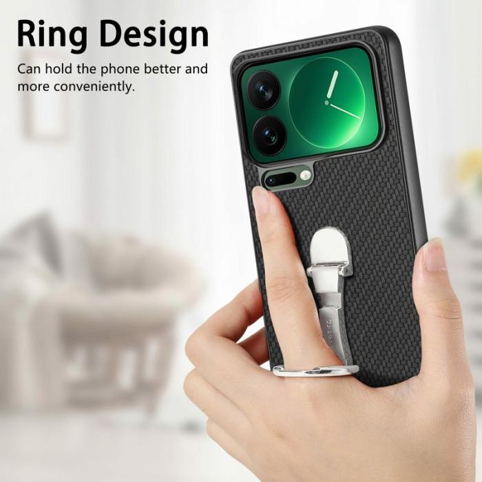 CASENEO - CASENEO C1-19 Xiaomi 17 Pro Max Fodral KonstLäder - Svart