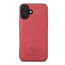 DG.MING - DG.MING Mobilskal till iPhone 17 PU L&auml;der Hybrid R&ouml;d