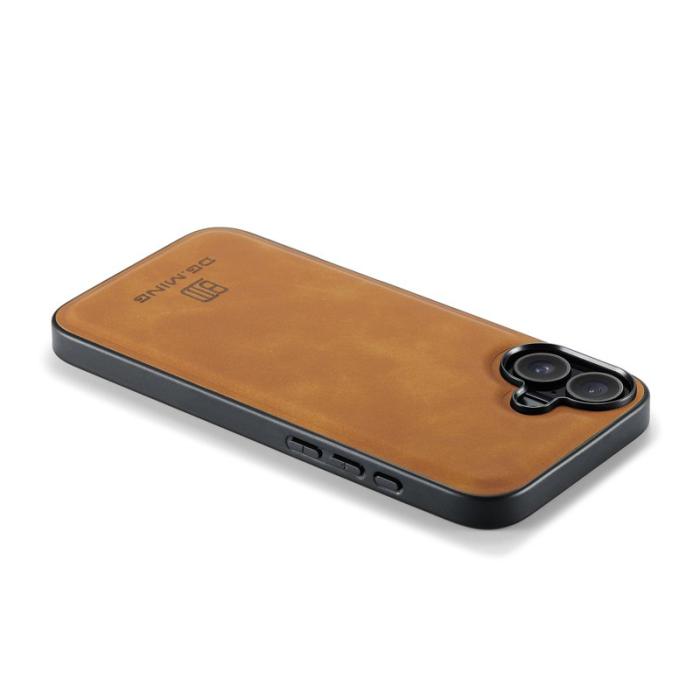 DG.MING - DG.MING Mobilskal till iPhone 17 PU Läder Hybrid - Brun