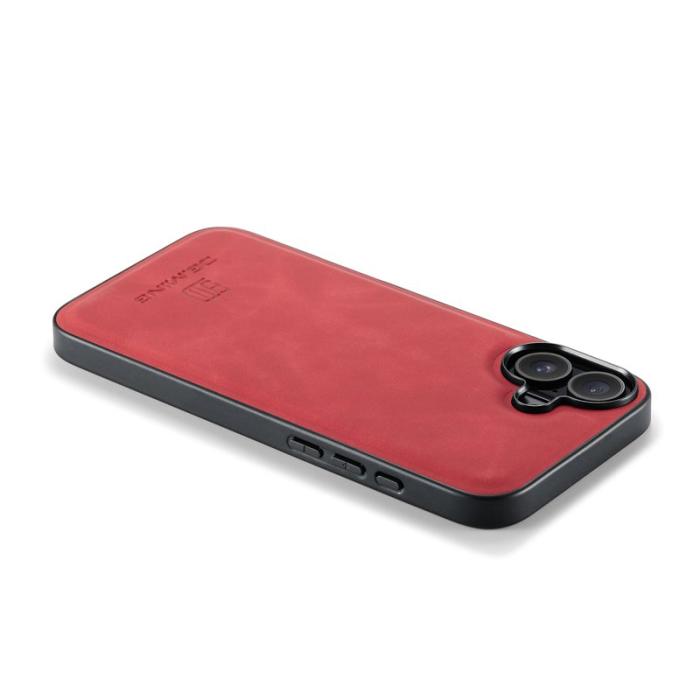 DG.MING - DG.MING Mobilskal till iPhone 17 PU Läder Hybrid Röd