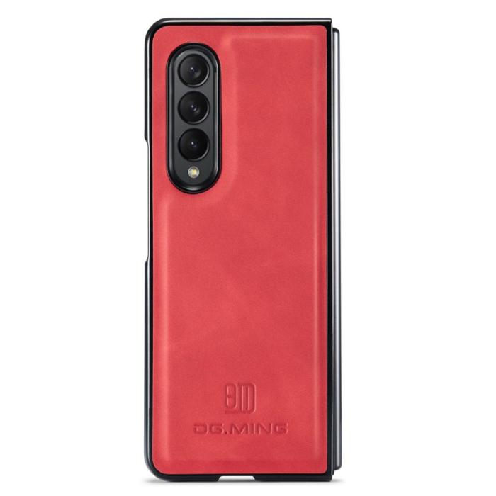 DG.MING - DG.MING Konstläder Plånboksfodral för Samsung Galaxy Z Fold3 5G Röd