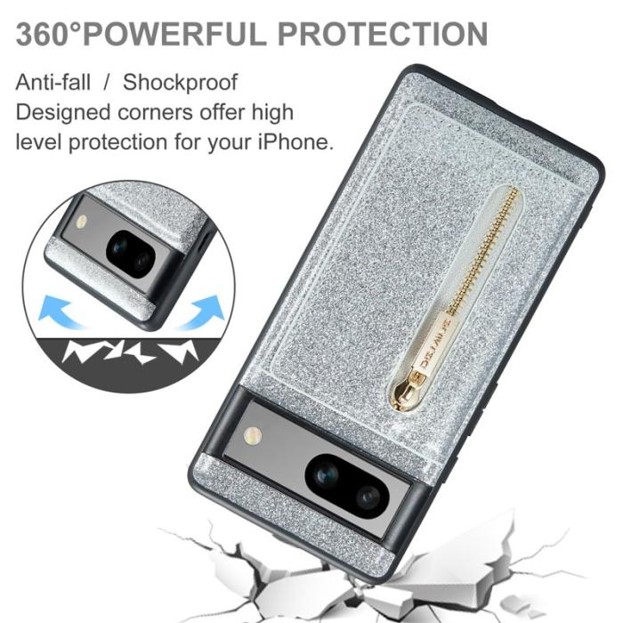 DG.MING - DG.MING M3 Series Mobilskal för Google Pixel 7a Glitter Silver