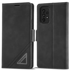 FORWENW - FORWENW F3-Series Samsung Galaxy A73 5G Pl&aring;nboksfodral Konstl&auml;der - Svart