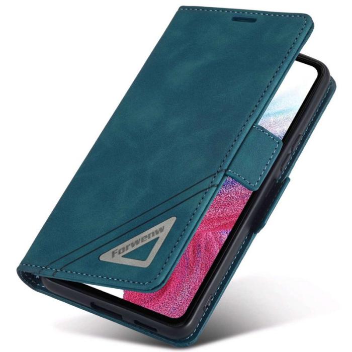 FORWENW - FORWENW F3-Series Samsung Galaxy A73 5G Plånboksfodral Konstläder - Cyan