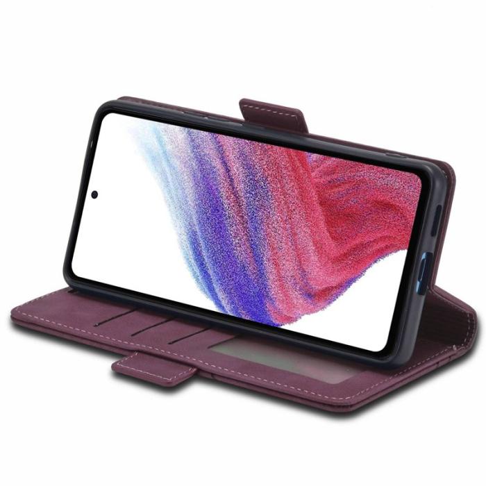 FORWENW - FORWENW F3-Series Samsung Galaxy A73 5G Plånboksfodral Konstläder - Vinröd