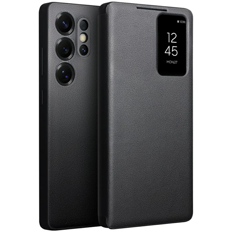 QIALINO Galaxy S25 Ultra Plånboksfodral Äkta läder - Svart | 2353 | AlltMobil