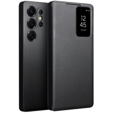 QIALINO - QIALINO Galaxy S25 Ultra Pl&aring;nboksfodral &Auml;kta l&auml;der - Svart