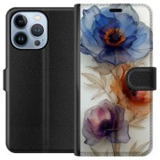 iSecrets - Plånboksfodral till Apple iPhone 13 Pro med Silkesblommor