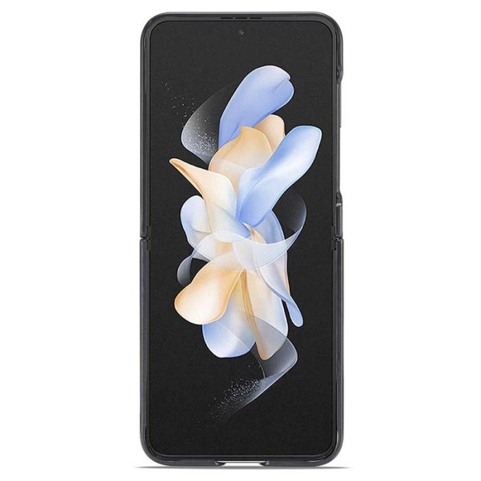 LC.imeeke - LC.IMEEKE Fodral för Samsung Galaxy Z Flip7 FE 5G - KonstLäder - Svart