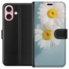 Gustaf - Pl&aring;nboksfodral till Apple iPhone 16 med Sommarblommor