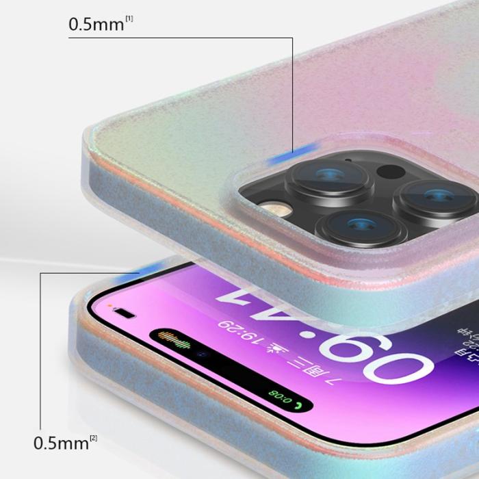 X-Level - X-LEVEL Mobilskal till iPhone 14 Pro Aurora Laser Grön Shockproof