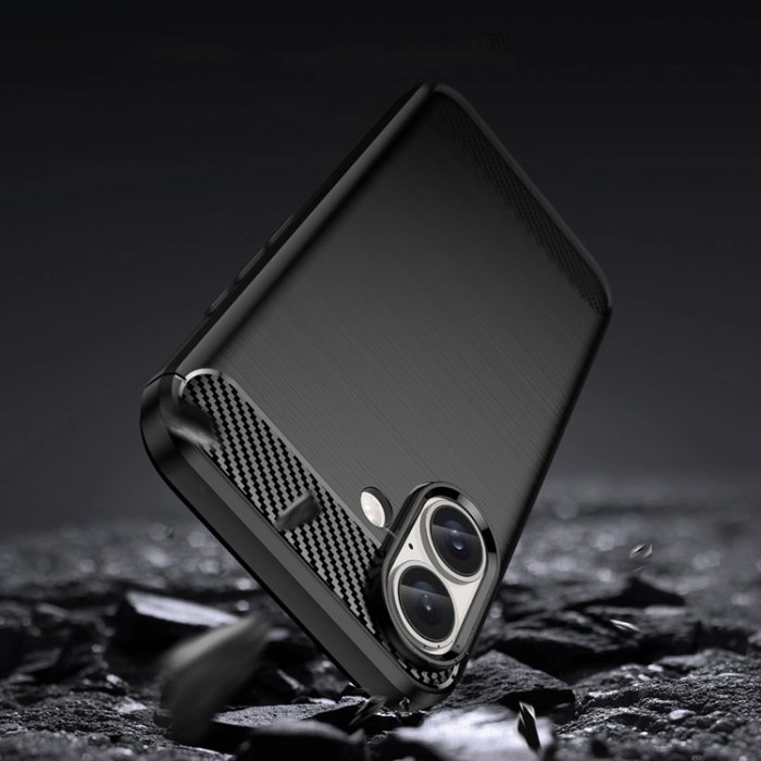 OEM - iPhone 16 Plus Mobilskal Silikon Carbon - Svart