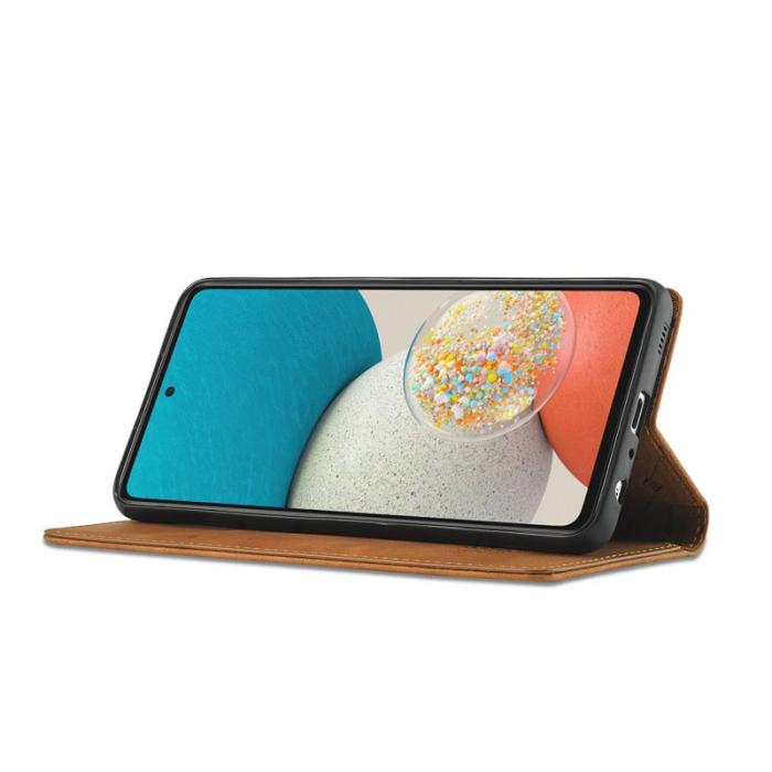 LC.imeeke - LC.IMEEKE Samsung Galaxy A53 5G Plånboksfodral Konstläder - Brun