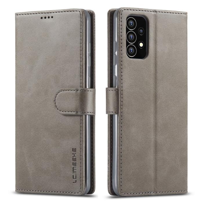LC.imeeke - LC.IMEEKE Samsung Galaxy A53 5G Plånboksfodral Konstläder - Grå