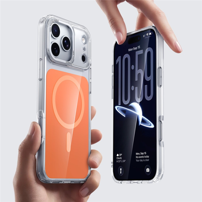 A-One Brand - iPhone 17 Pro Max Mobilskal MagSafe TPU Acrylic - Orange