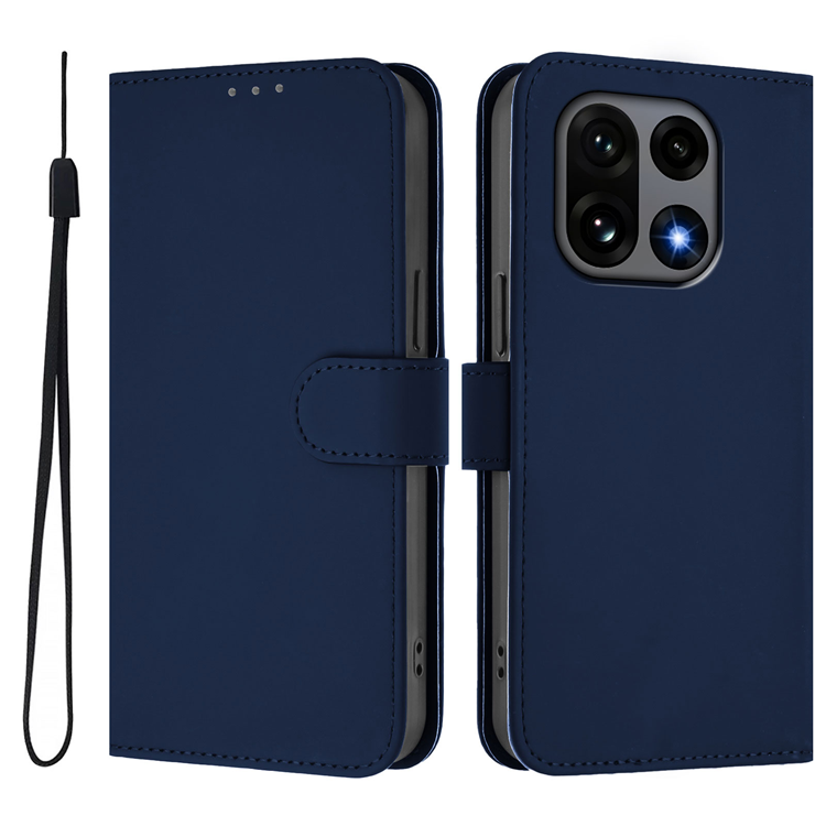 OnePlus 15 5G Plånboksfodral Solid Färg Konstläder (Marinblå) | 2353 | AlltMobil