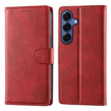OEM - Samsung Galaxy S26 Fodral St&auml;ll PU L&auml;der Flip - R&ouml;d