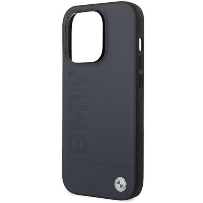 BMW - BMW iPhone 14 Pro Max Mobilskal Magsafe Läder Hot Stamp