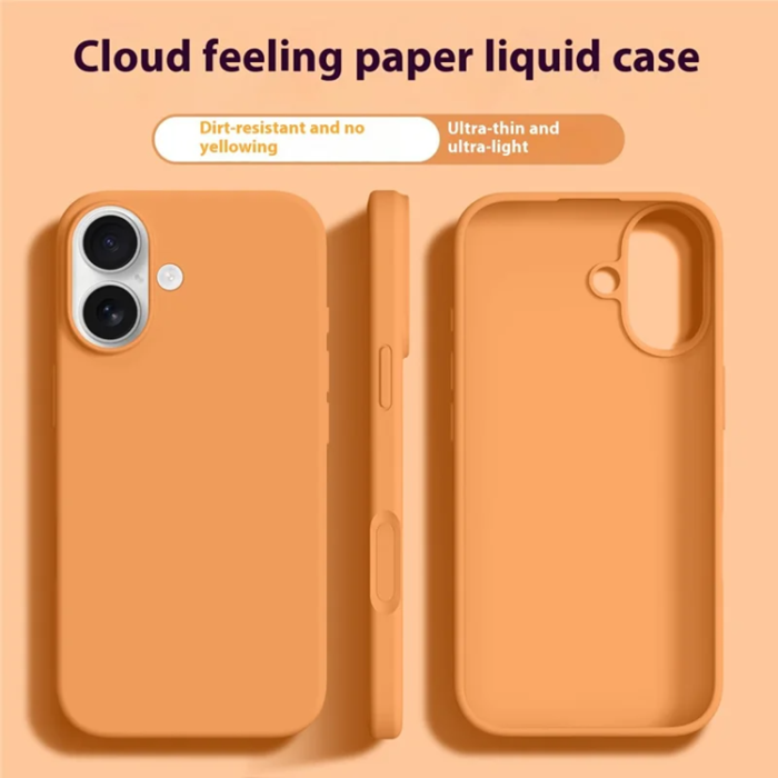 A-One Brand - iPhone 16 Mobilskal Ultra Thin Silikon - Sunset Orange