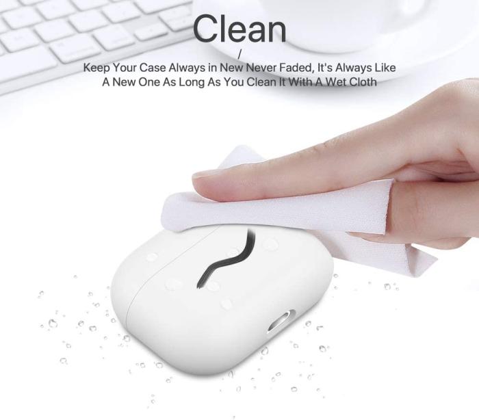 A-One Brand - Airpods Pro 1 Skal Liquid Silicone - Vit